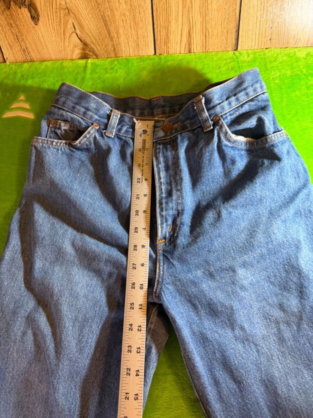 Vintage H.I.S. Chic High Rise Jeans Womens 29x30 Wide Leg 90s Denim - Picture 7 of 9